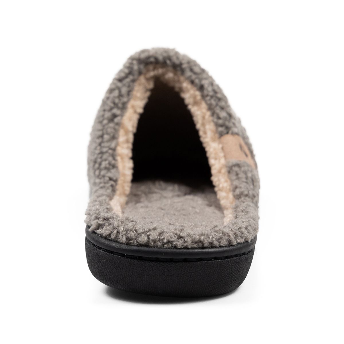 Grey top shearling slippers