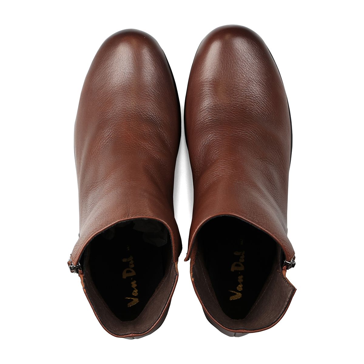 Chestnut leather booties clearance