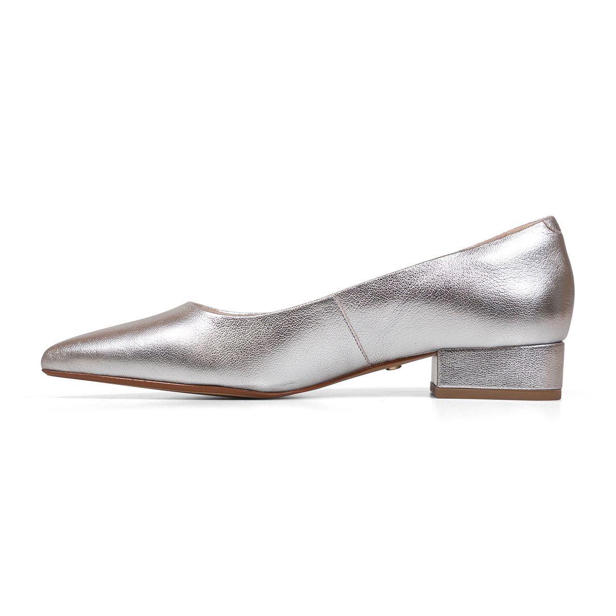 Silver block heel online shoes