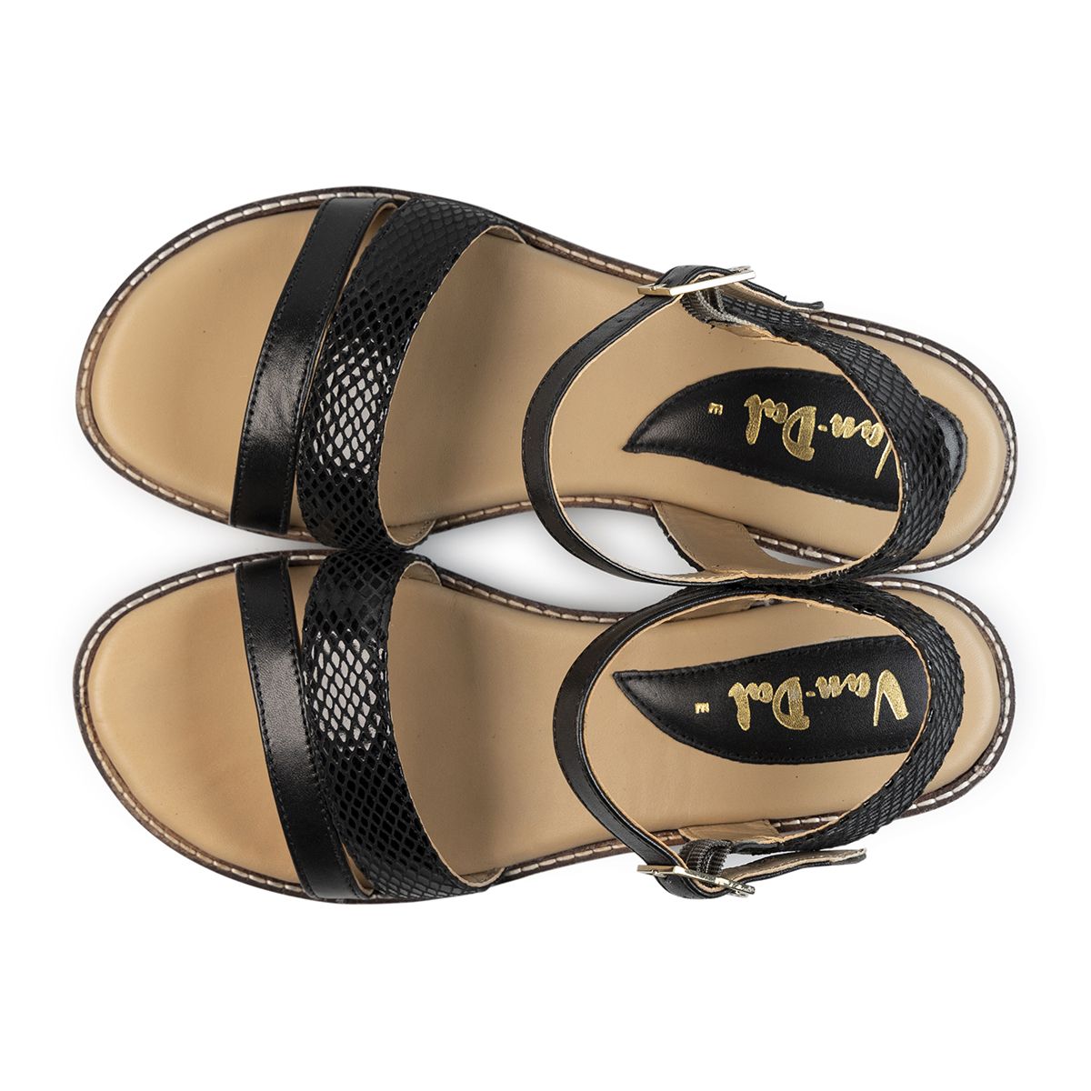 Van dal black sandals hot sale