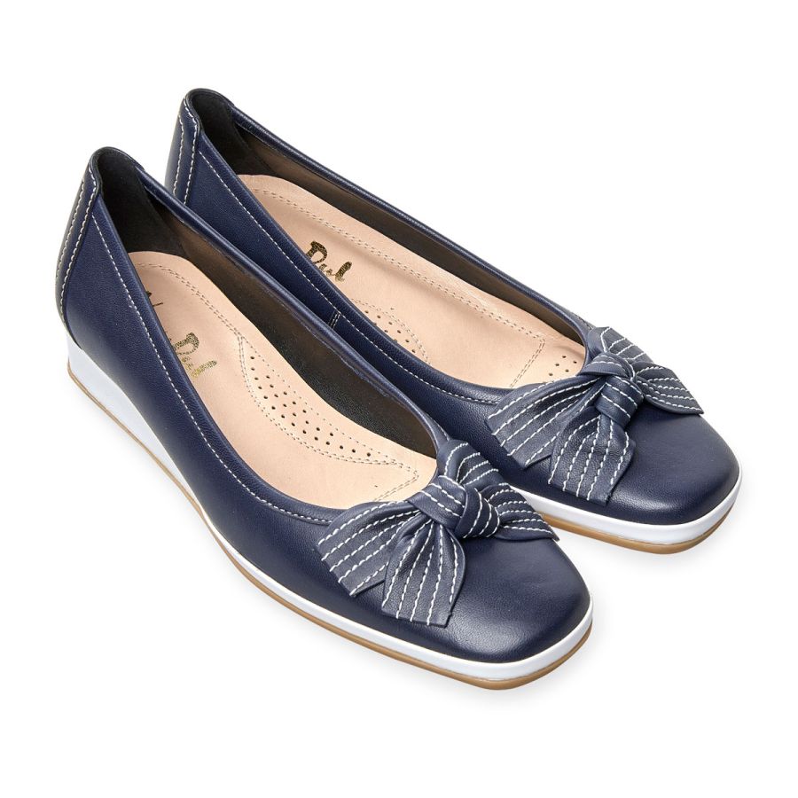 Van Dal Shoes - Barbados II Classic Wedge in Midnight and White Leather