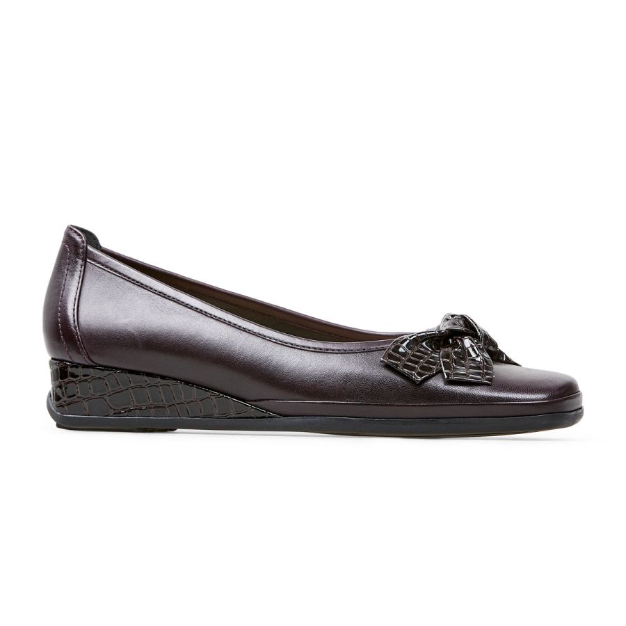 Barbados II - Damson Leather / Croc