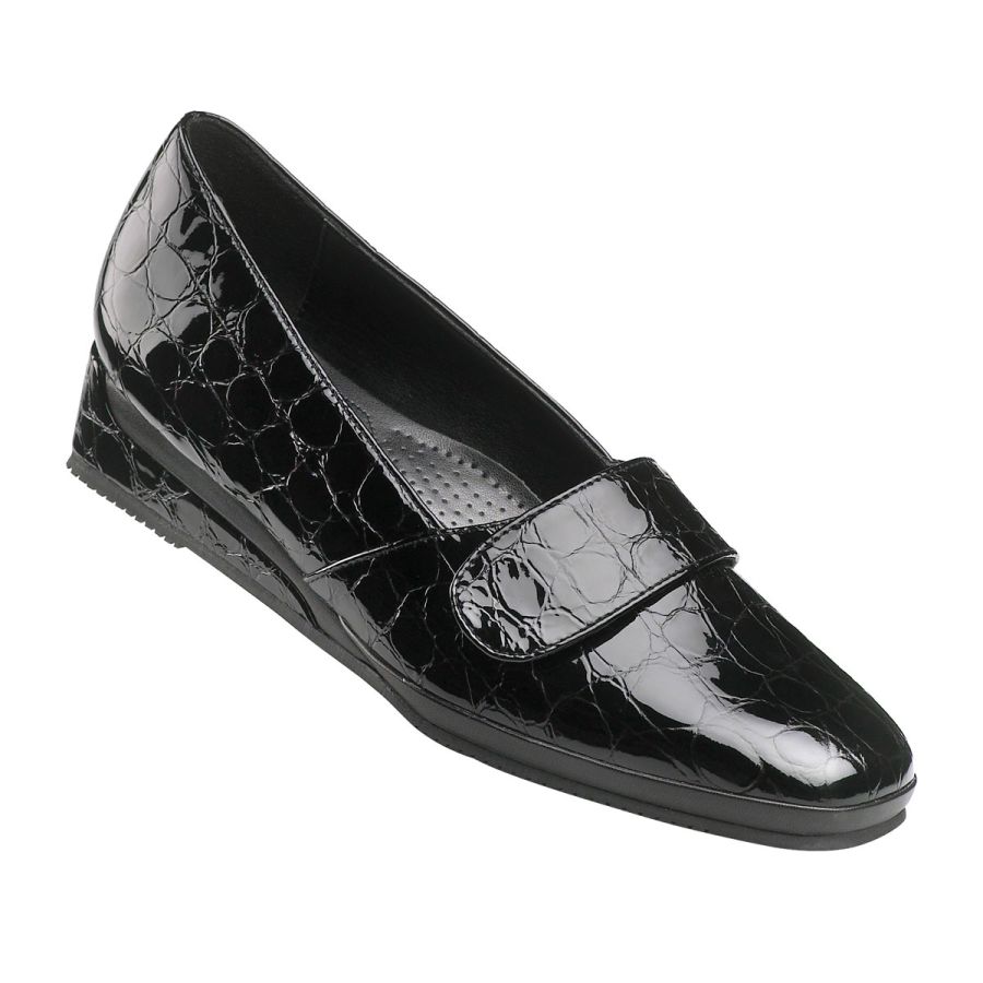 Eyre - Black Patent Croc / Black