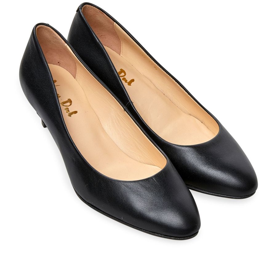 Van Dal Shoes - Willow Classic Kitten Heel Court Shoes in Black Leather