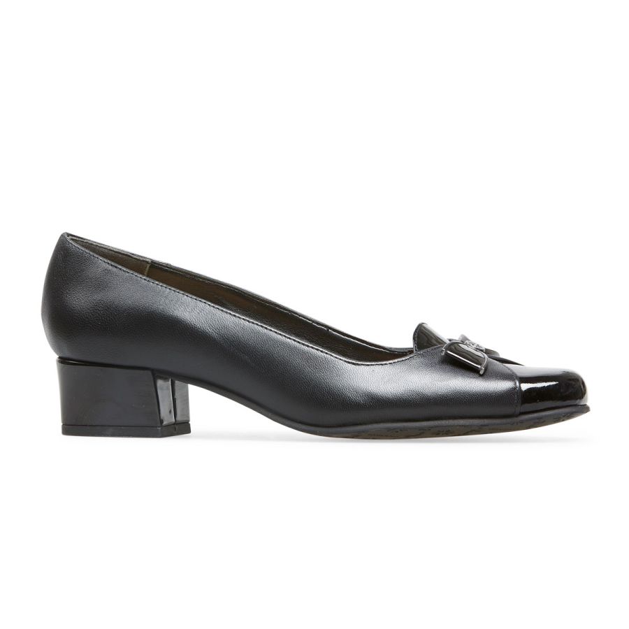 Van Dal Shoes - Elvira Wider Fitting Court Shoes in Black Leather