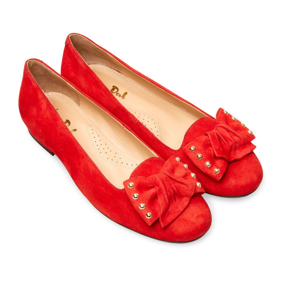 Janet - Holly Red Suede