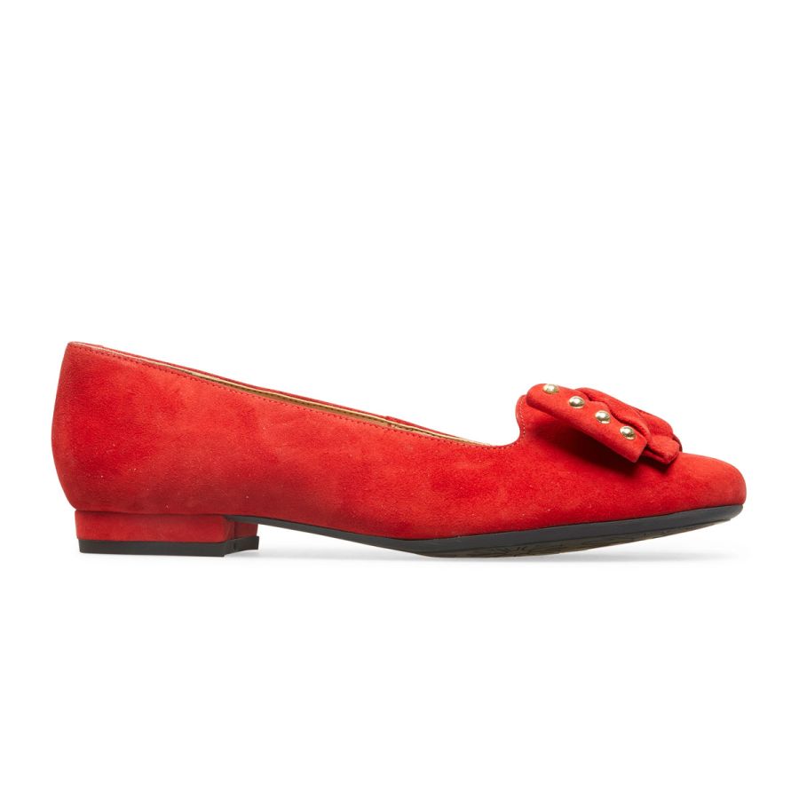 Janet - Holly Red Suede