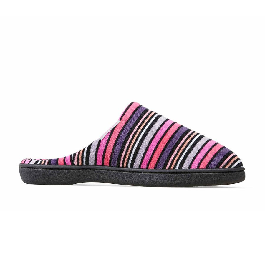 Padders Aimee Slippers - Pink Stripe