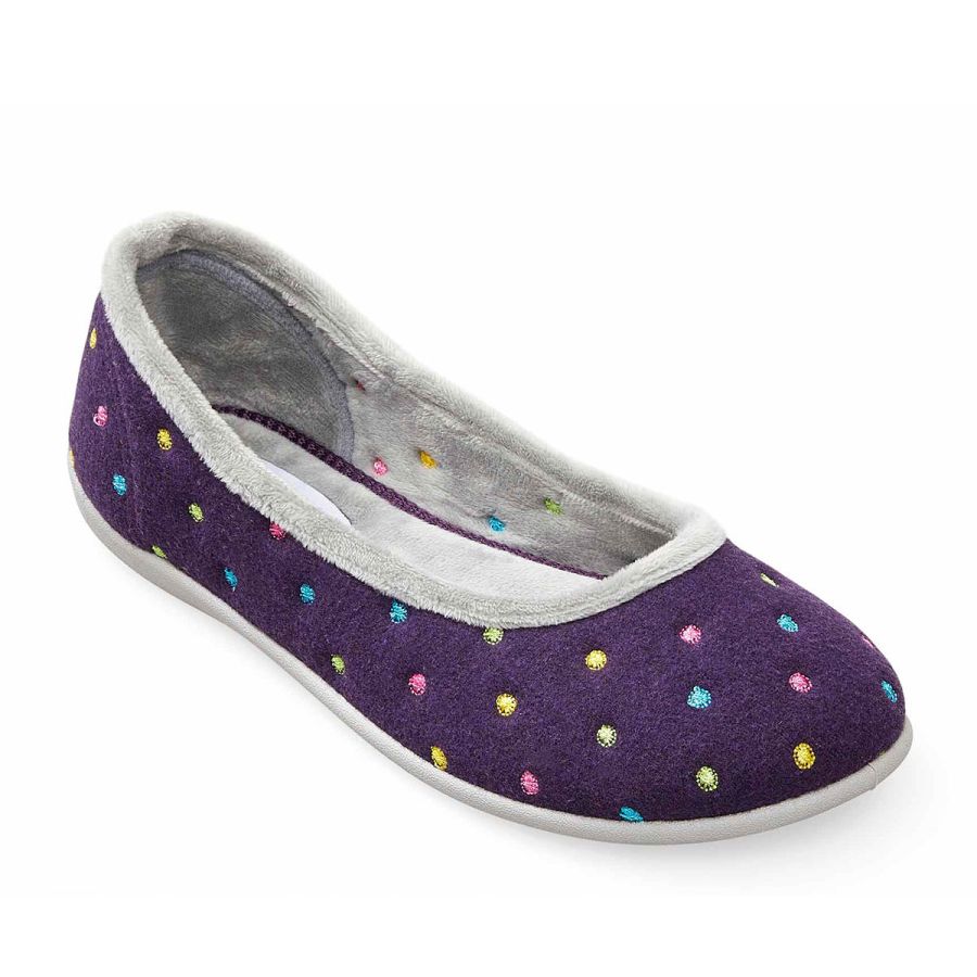 Padders Ballerina Slippers - Purple