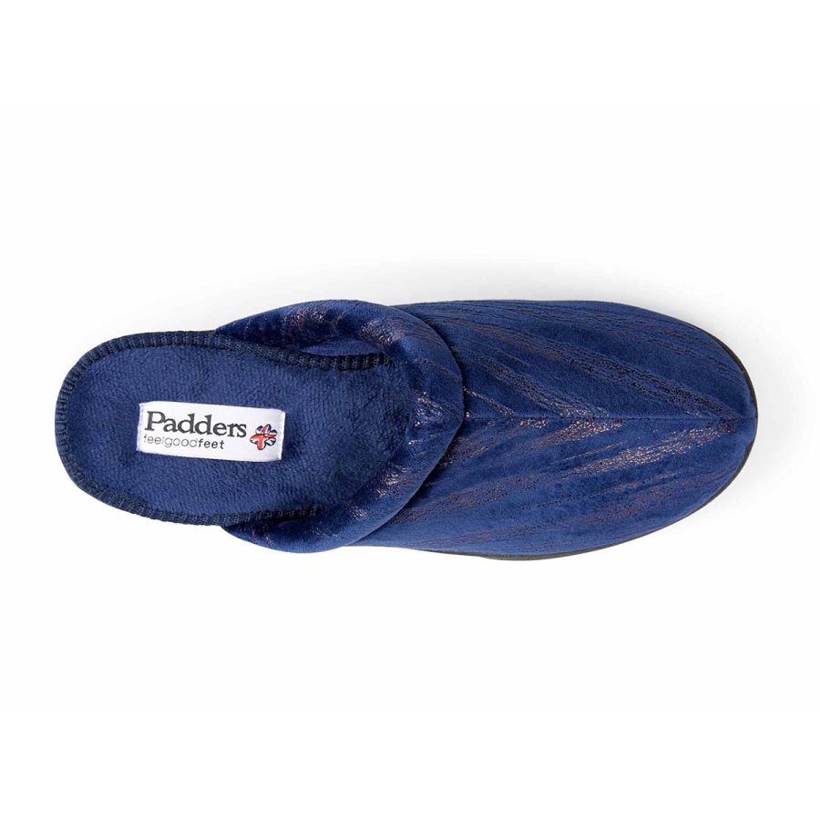 Padders Celine Slippers - Navy Tarnish