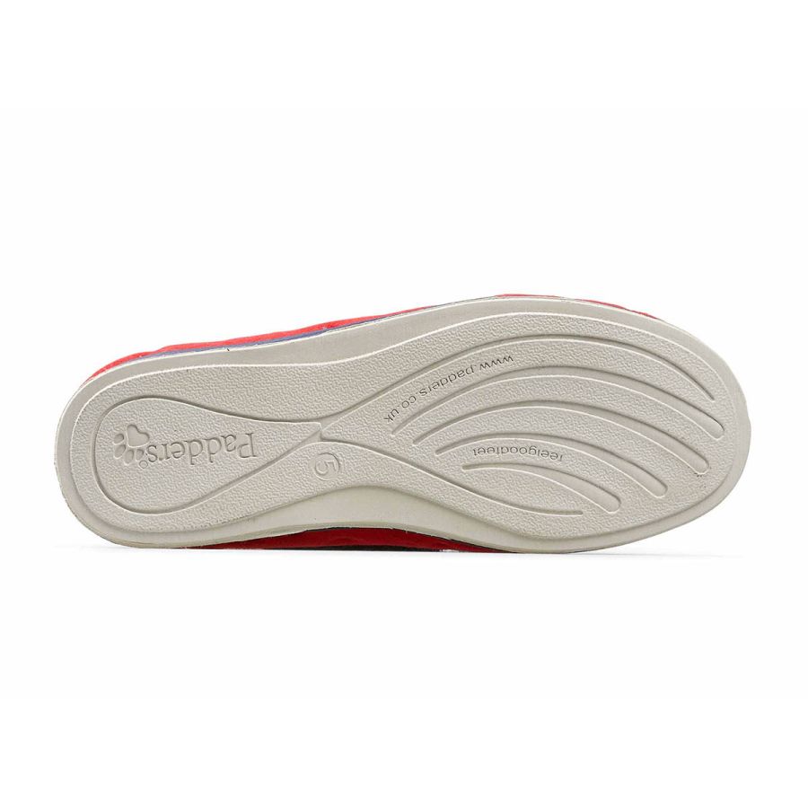 Padders Repose Slippers - Red Polka