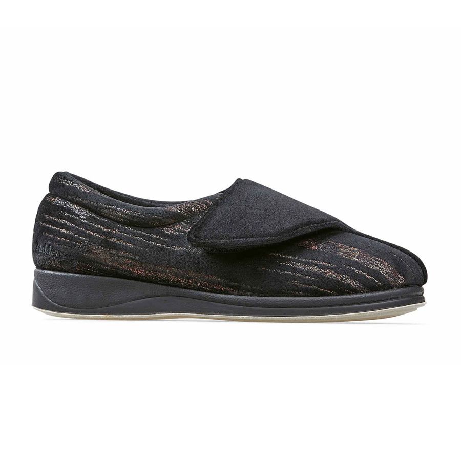 Padders Hug Slippers - Black Feature