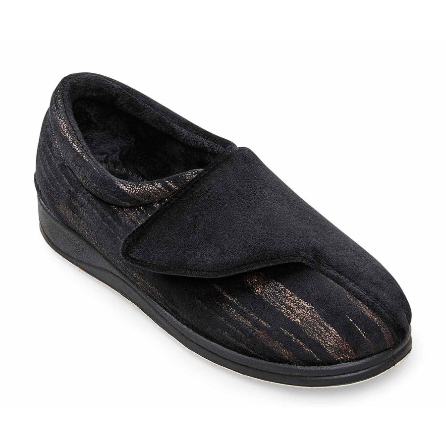 Padders Hug Slippers - Black Feature