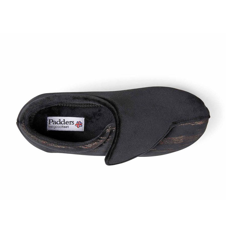 Padders Hug Slippers - Black Feature