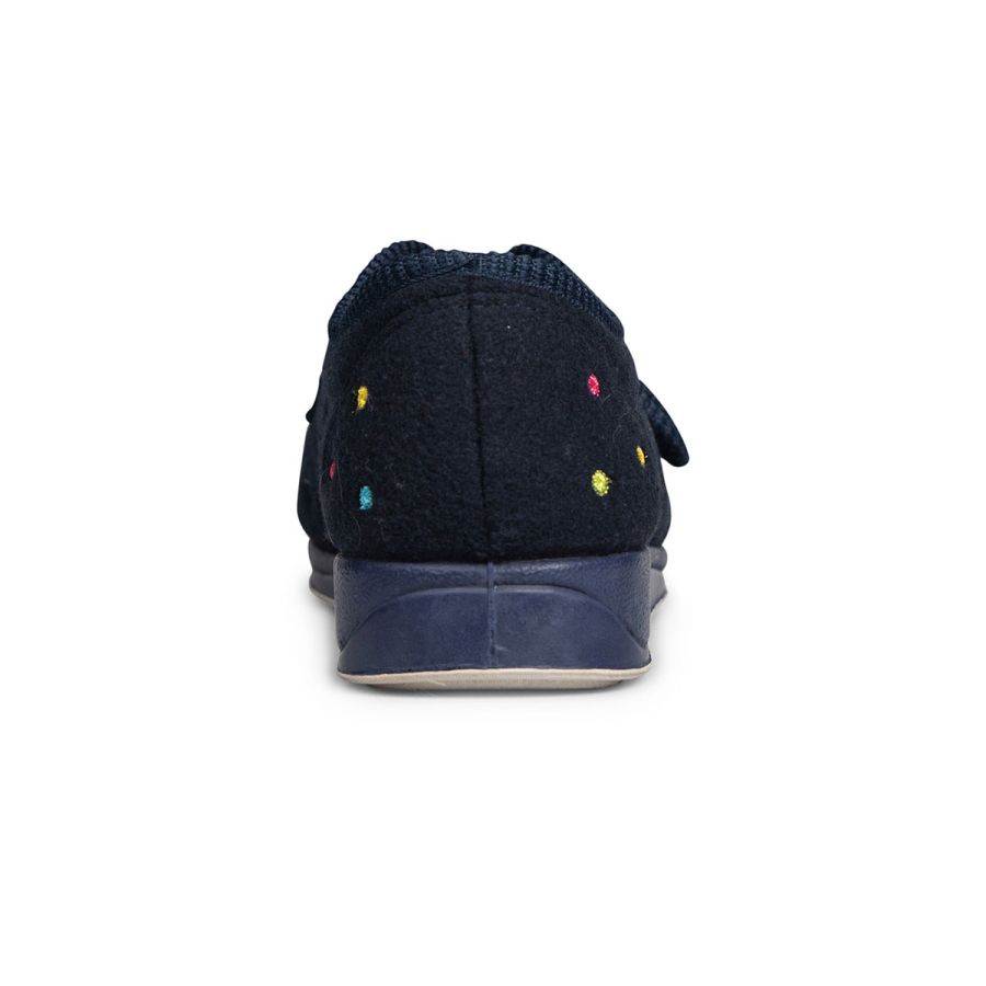 Padders Camilla Slippers - Navy Combi