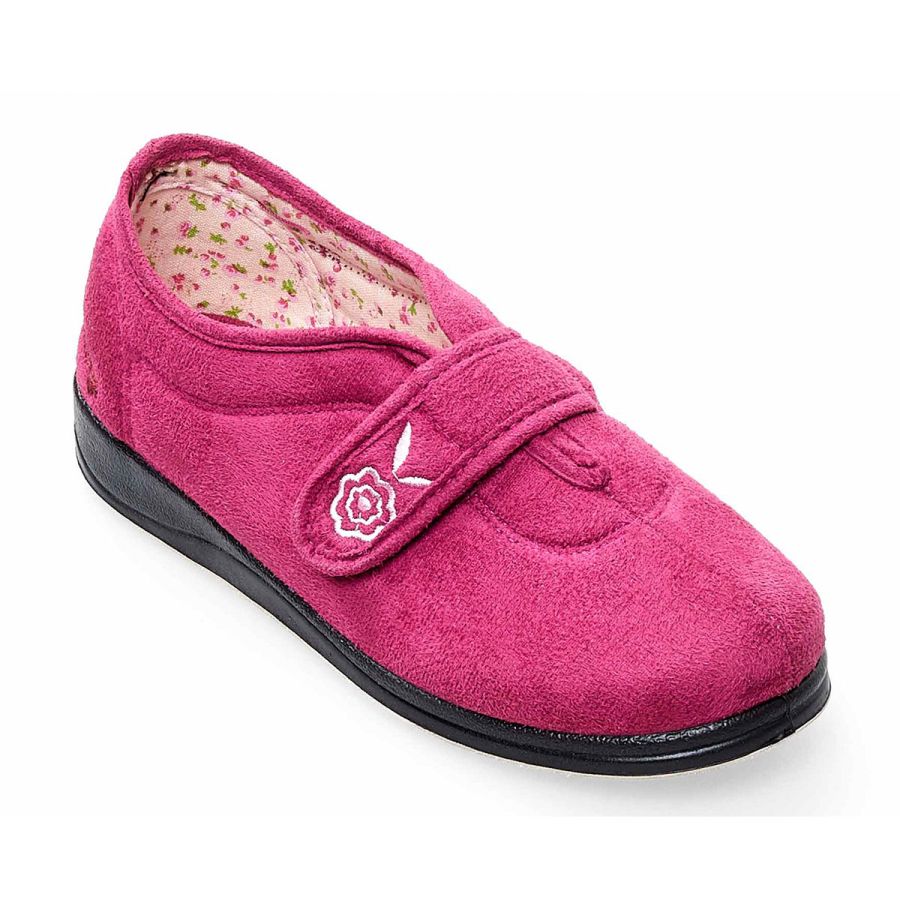 Padders Camilla Slippers - Raspberry