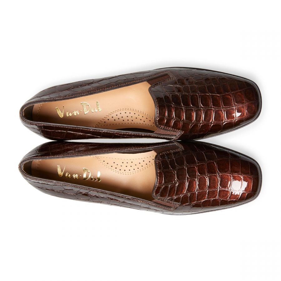 Rochester II - Brown Patent Croc