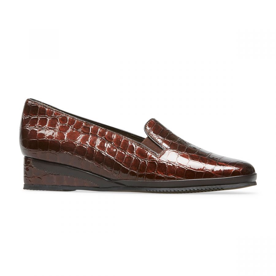 Rochester II - Brown Patent Croc