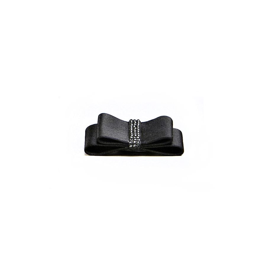 Alicia - Black Satin Bow
