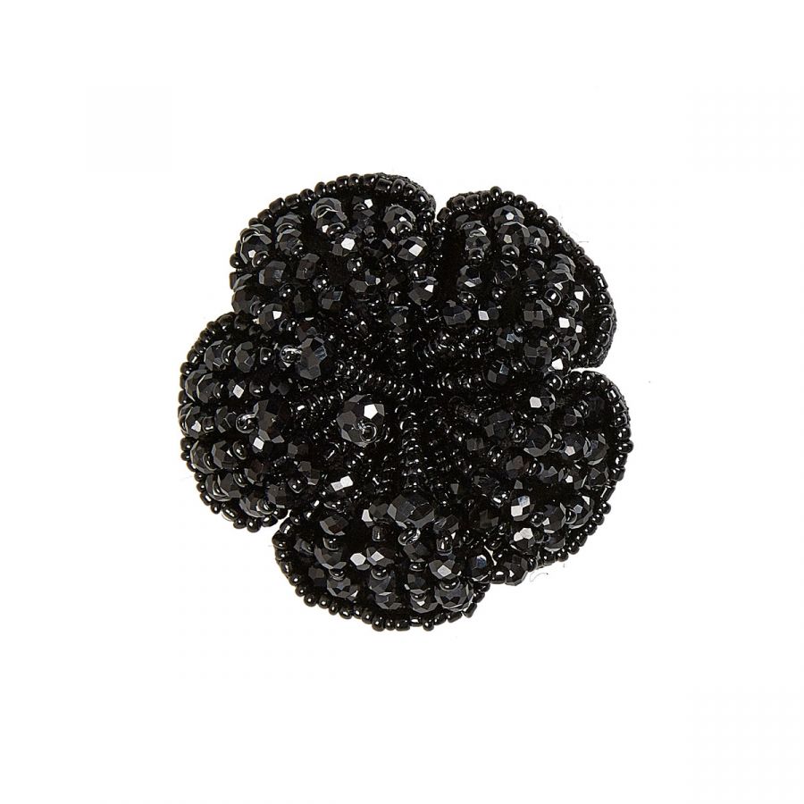 Alani - Flower Shaped Black Beads