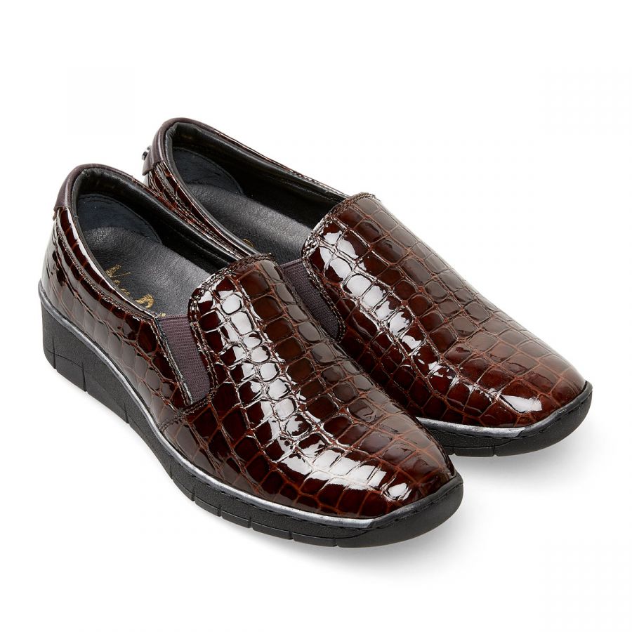 Ripple - Damson Patent Croc