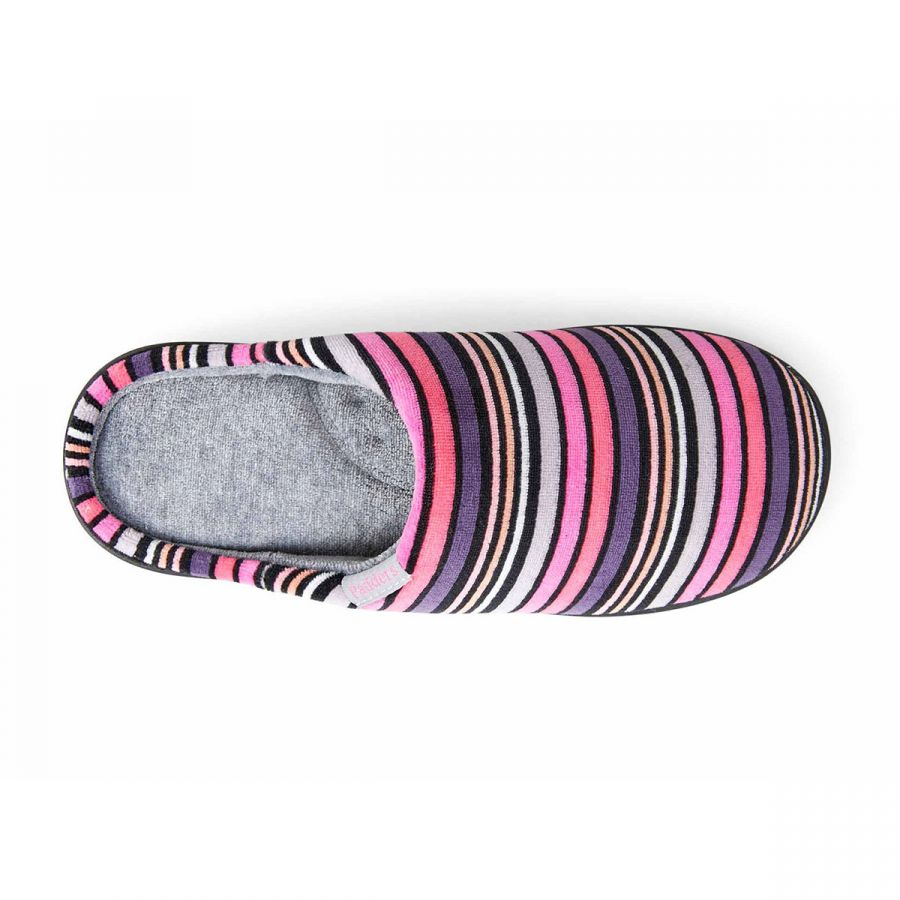 Padders Aimee Slippers - Pink Stripe