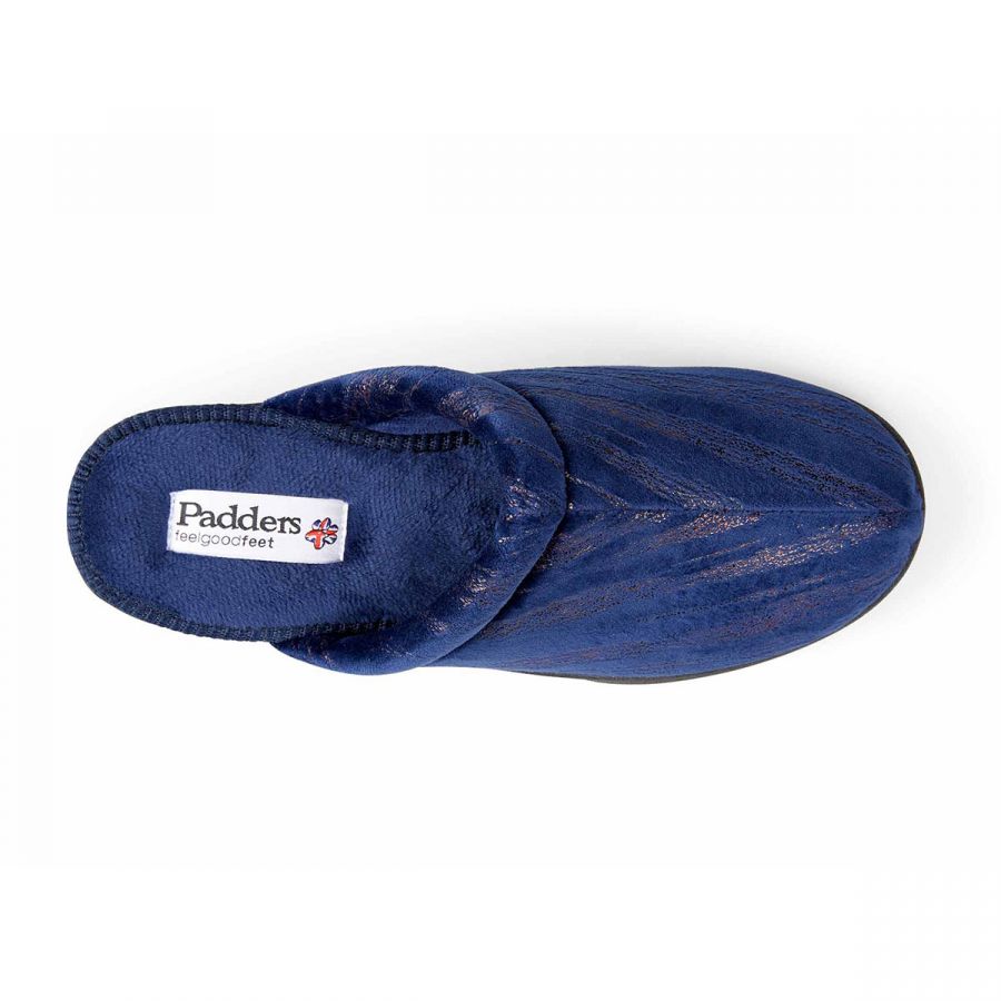 Padders Celine Slippers - Navy Tarnish