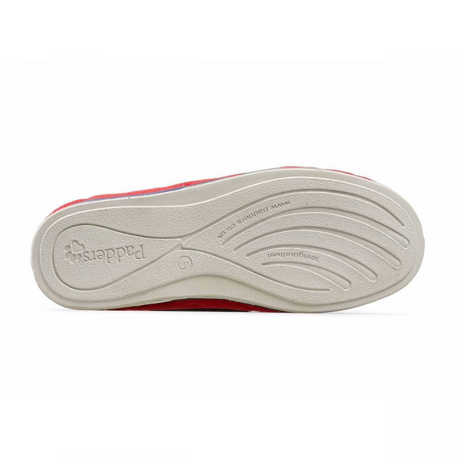 Padders Repose Slippers - Red Polka