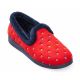 Padders Repose Slippers - Red Polka